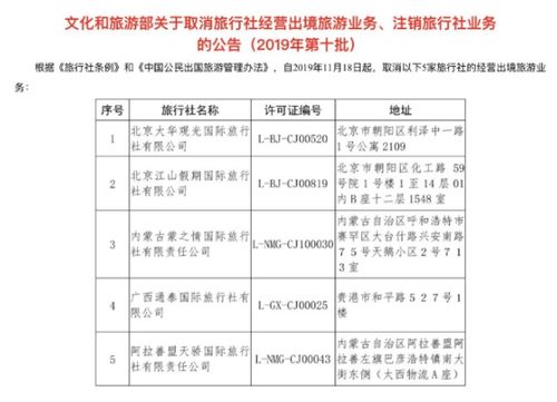 文旅部重拳整頓出境游市場，今年已取消67家旅行社經營資質